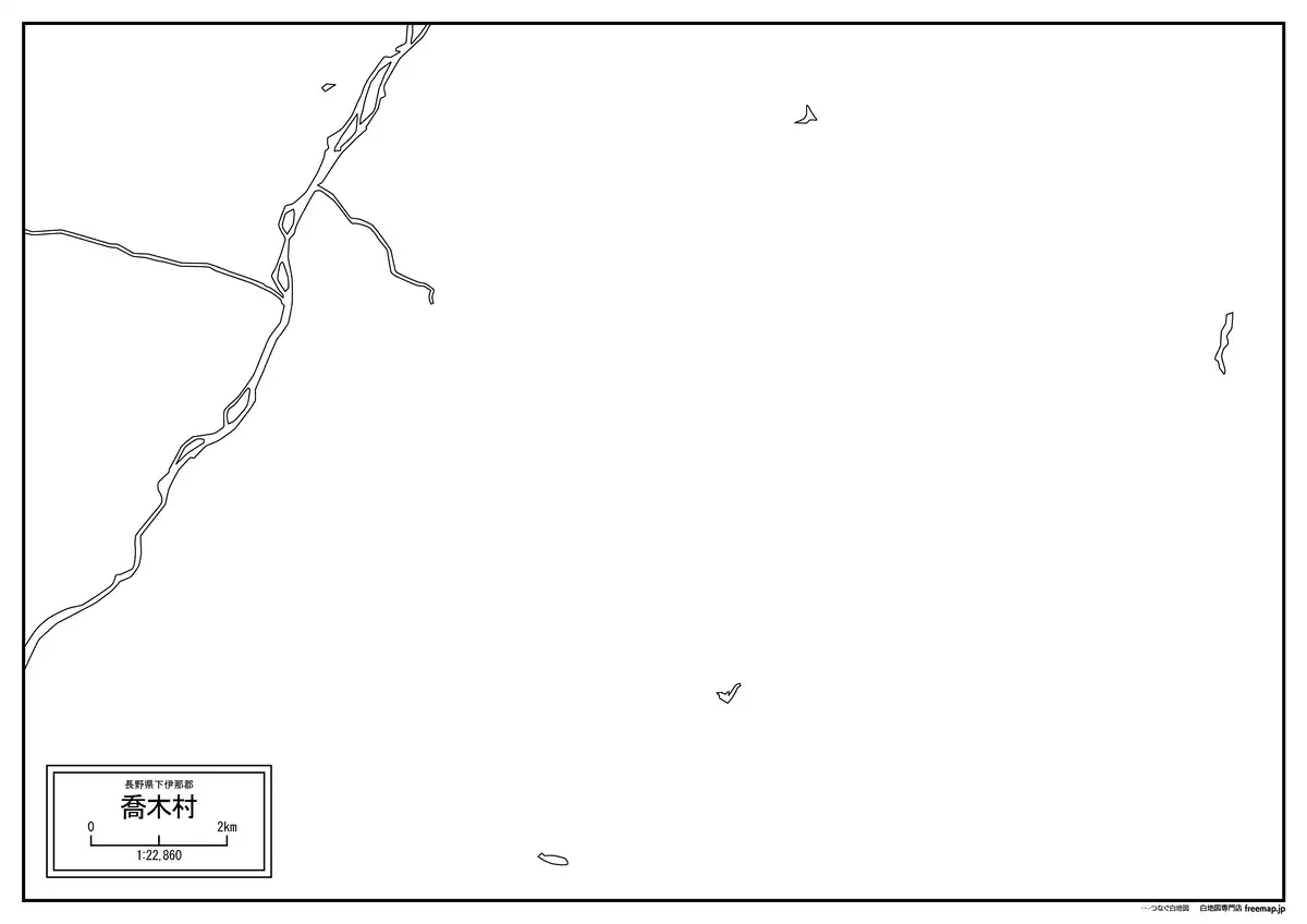 海岸線、川や池のみ記載