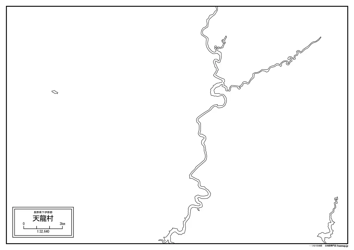 海岸線、川や池のみ記載