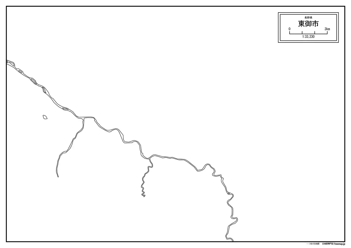 海岸線、川や池のみ記載