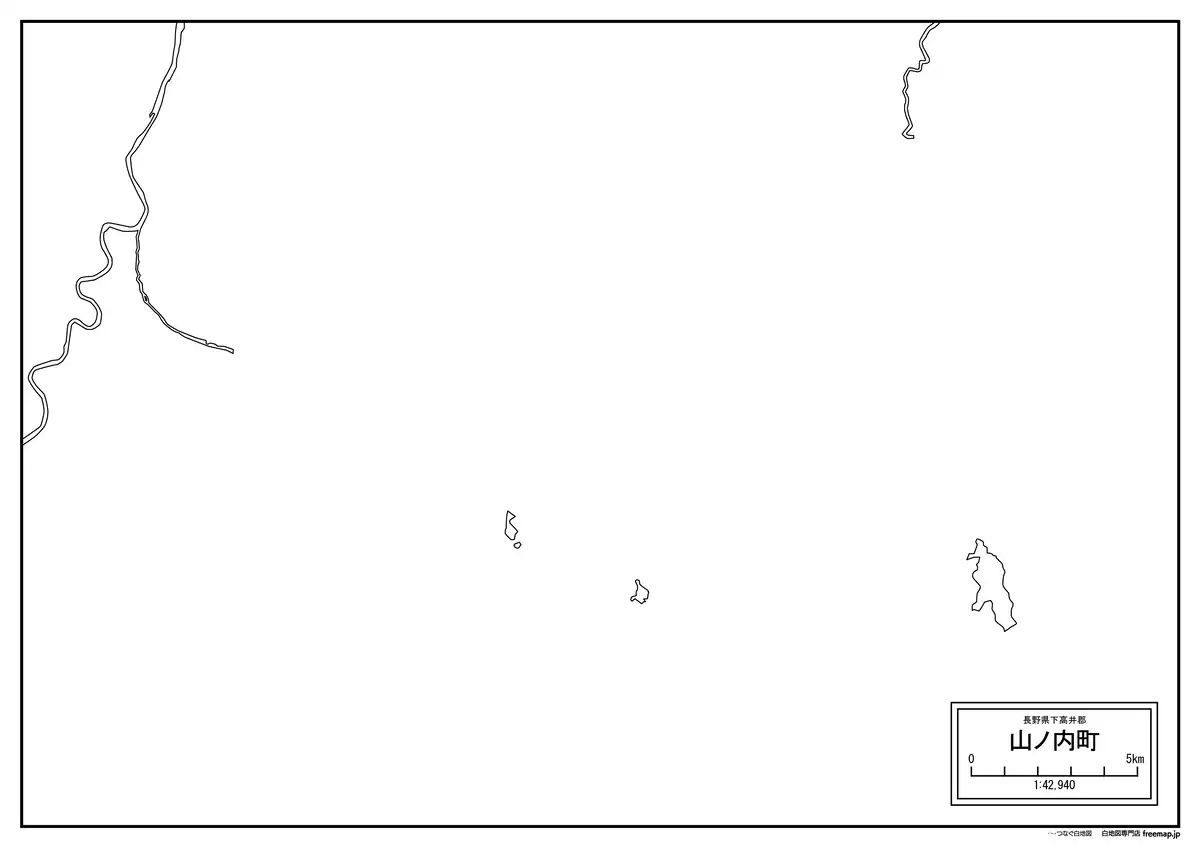 海岸線、川や池のみ記載