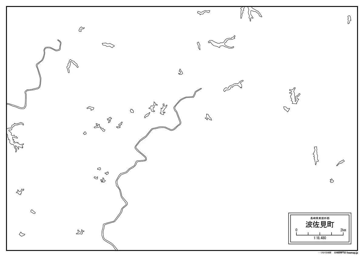 海岸線、川や池のみ記載