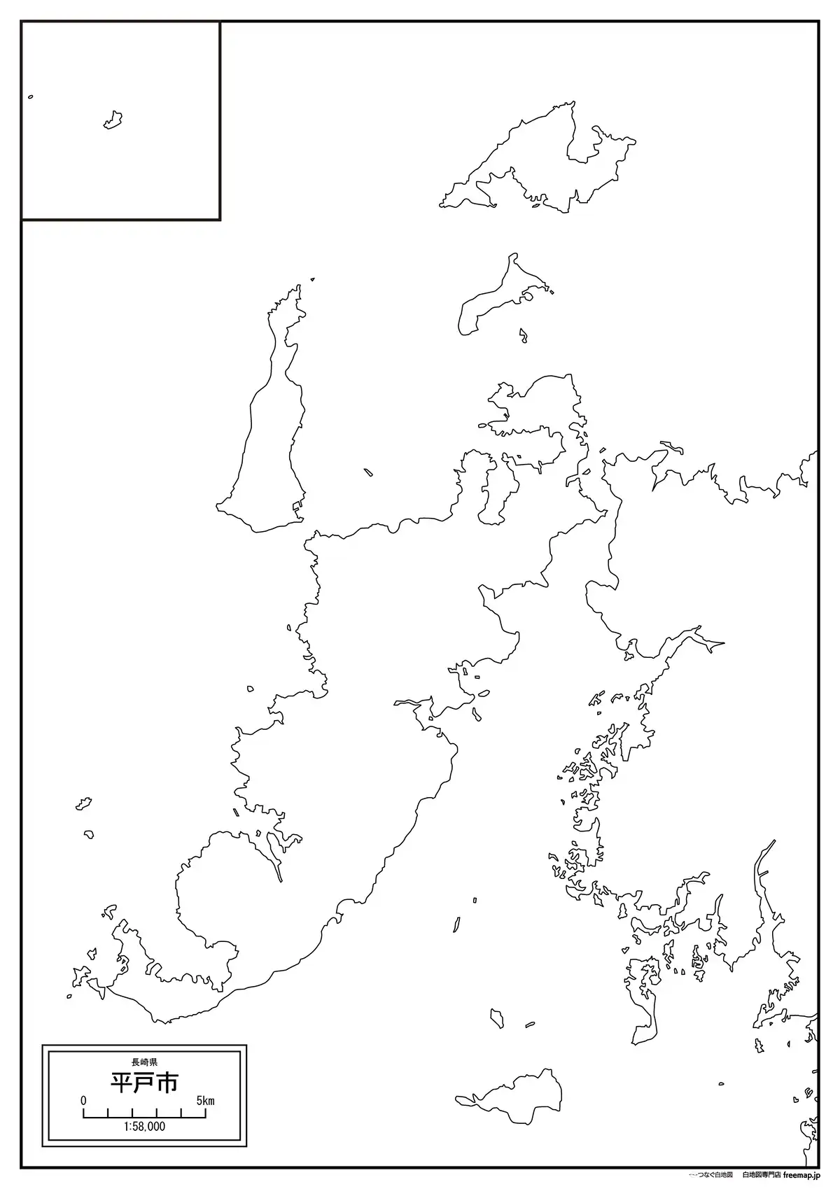 海岸線、川や池のみ記載