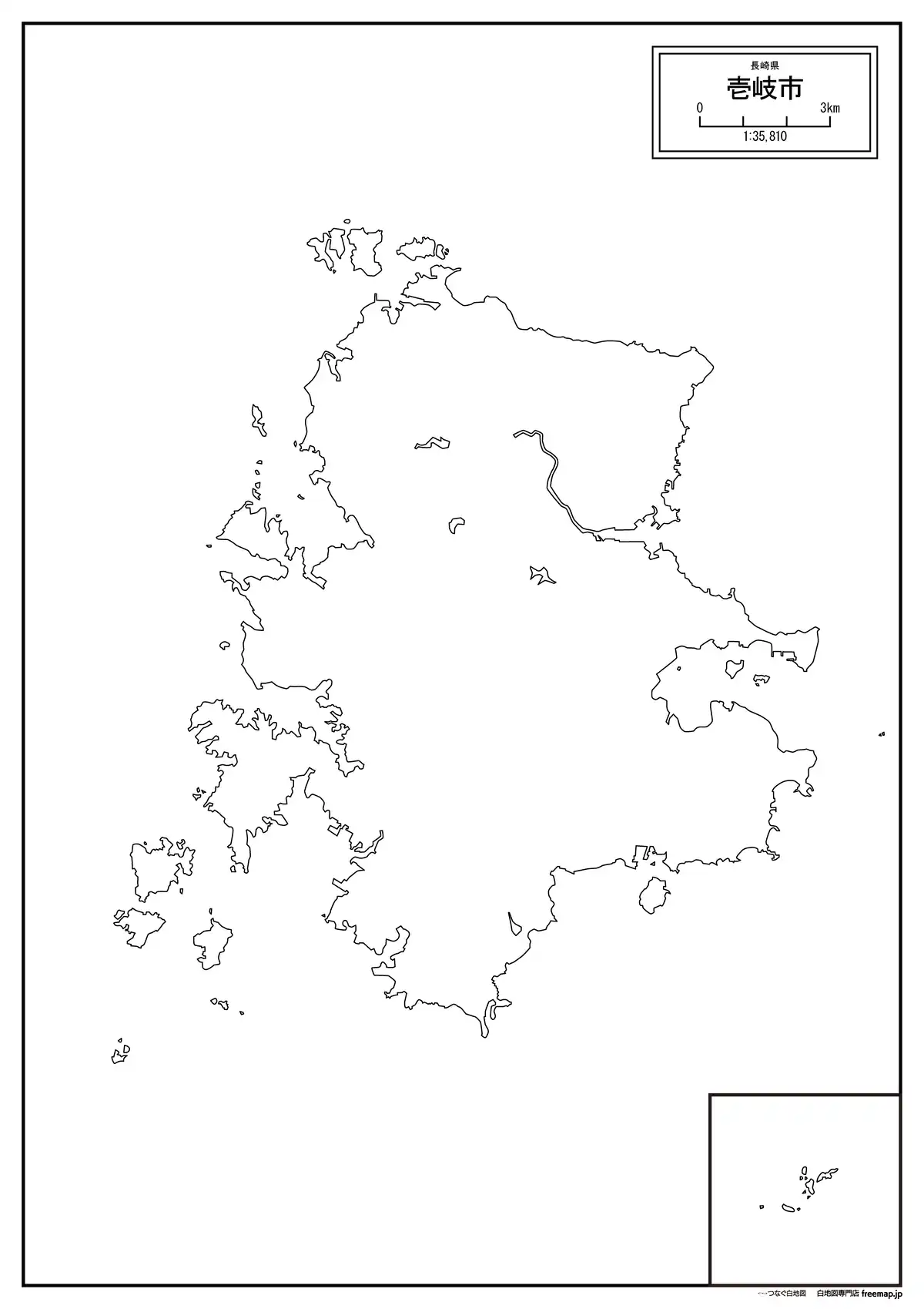 海岸線、川や池のみ記載