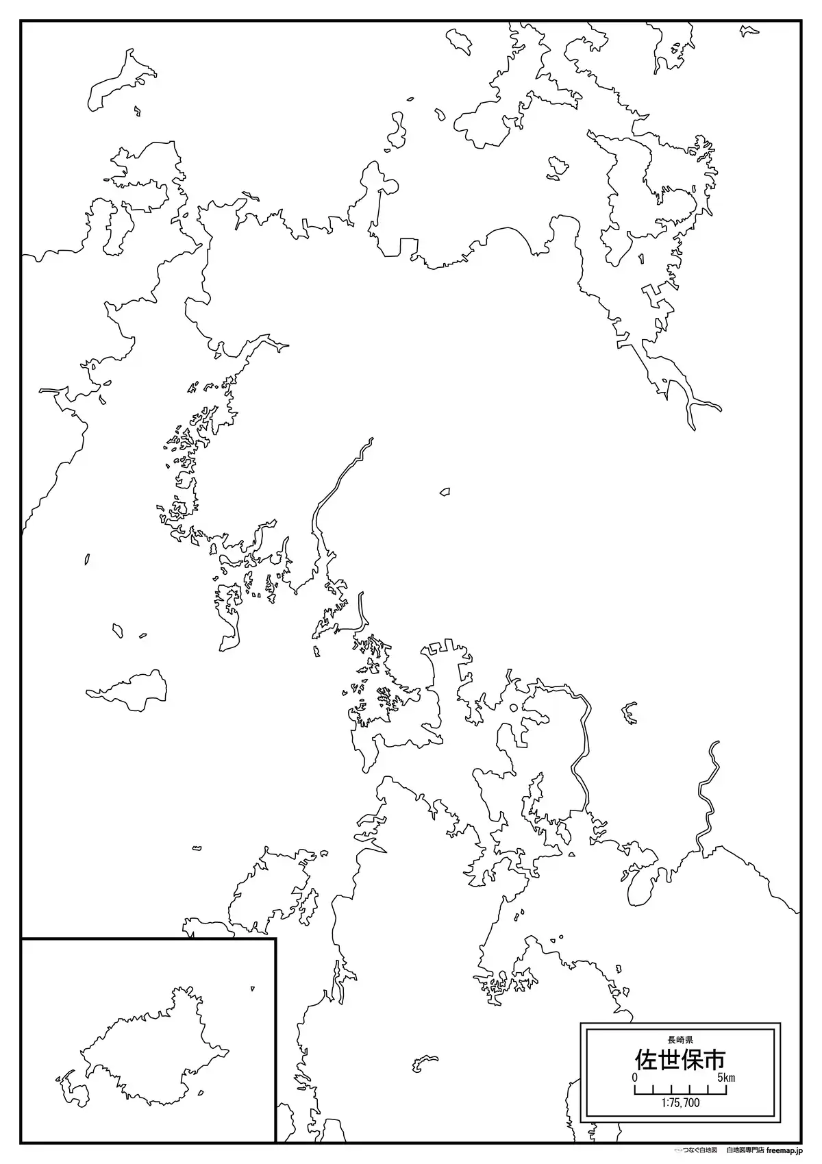 海岸線、川や池のみ記載