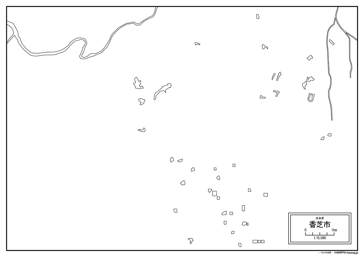 海岸線、川や池のみ記載
