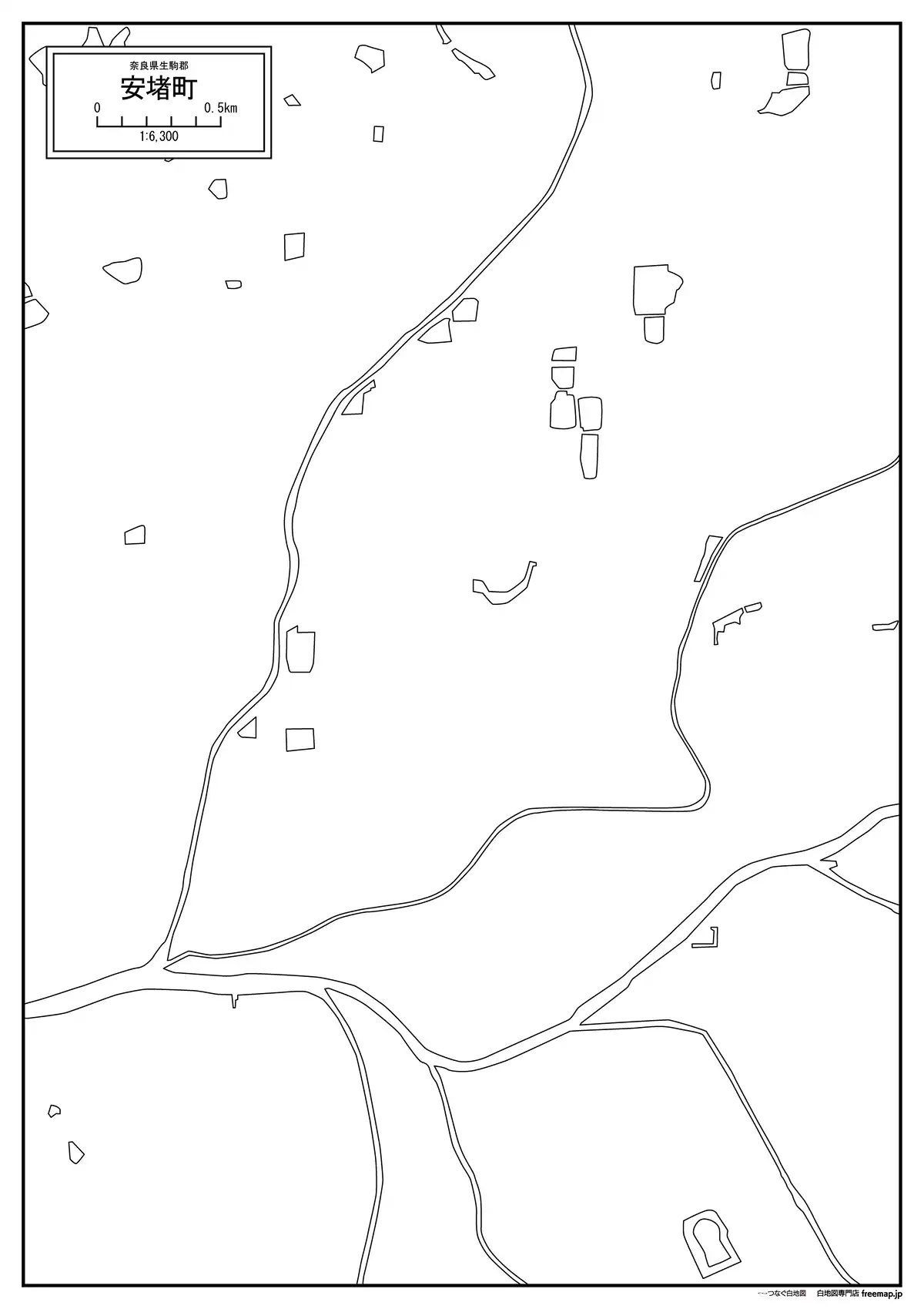 海岸線、川や池のみ記載