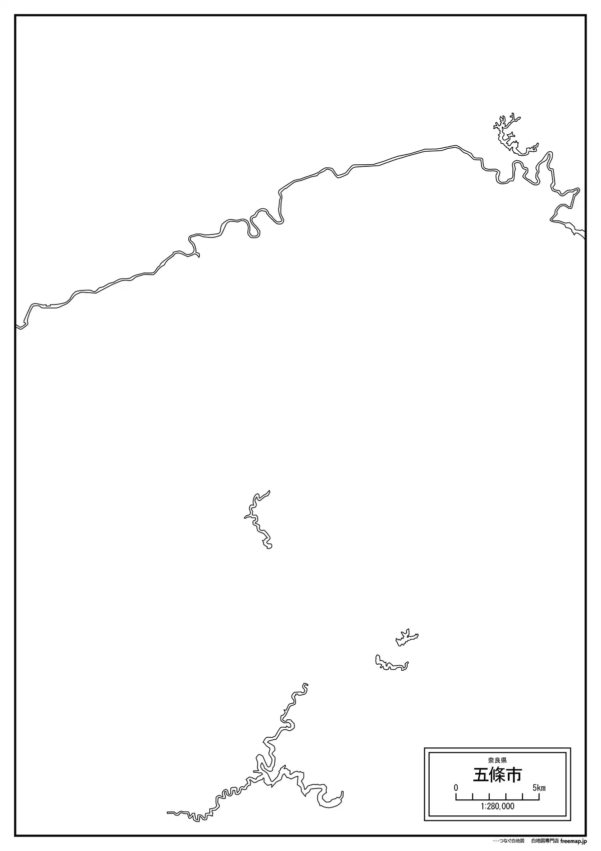 海岸線、川や池のみ記載