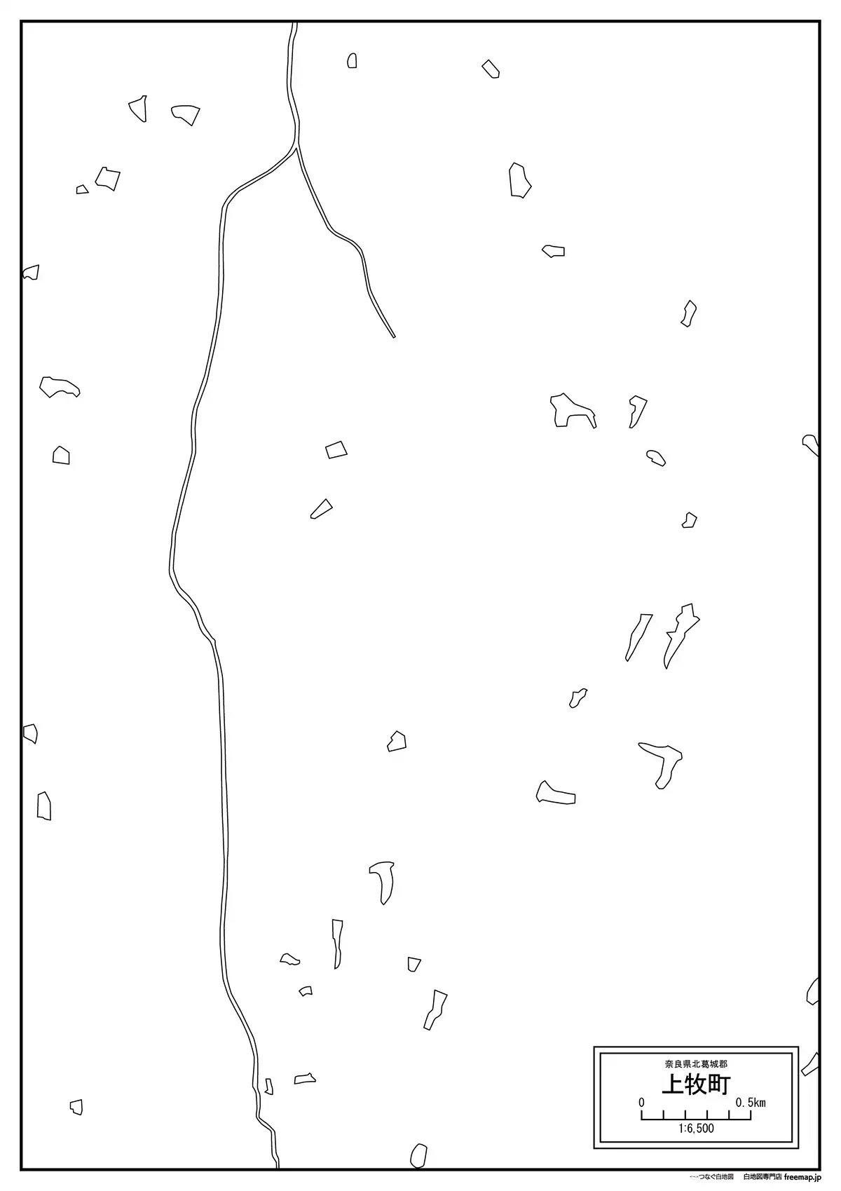 海岸線、川や池のみ記載