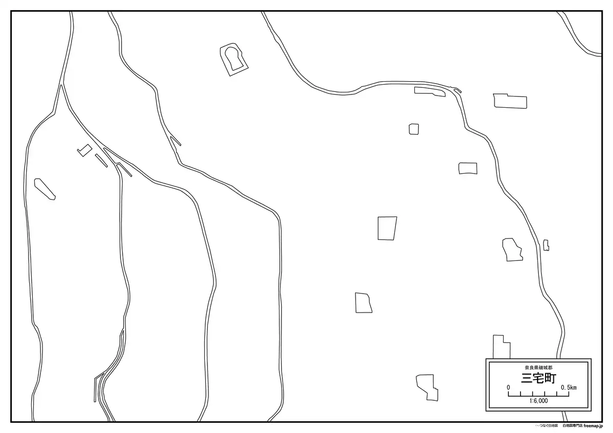 海岸線、川や池のみ記載