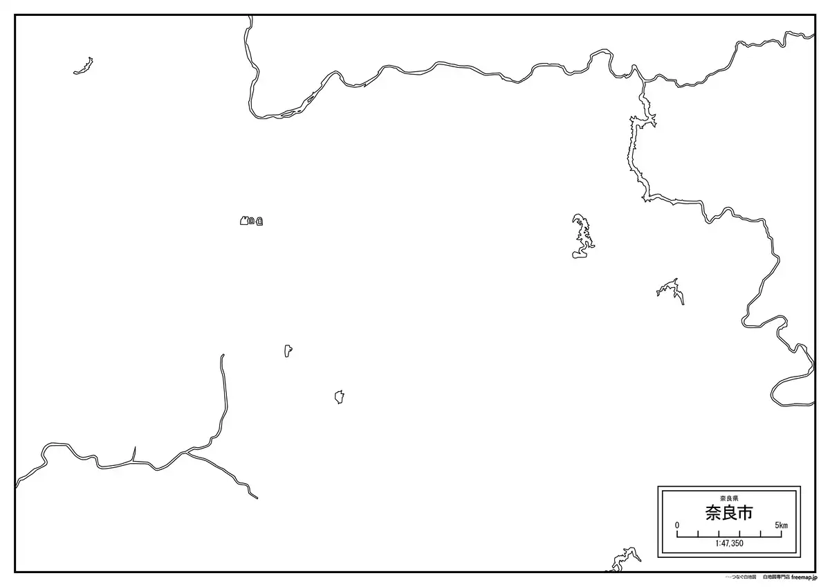 海岸線、川や池のみ記載