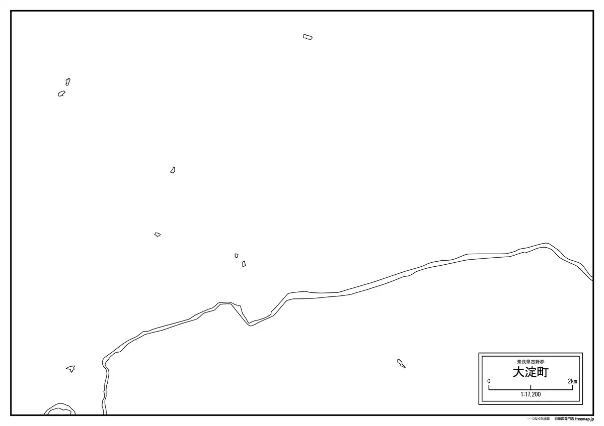 海岸線、川や池のみ記載