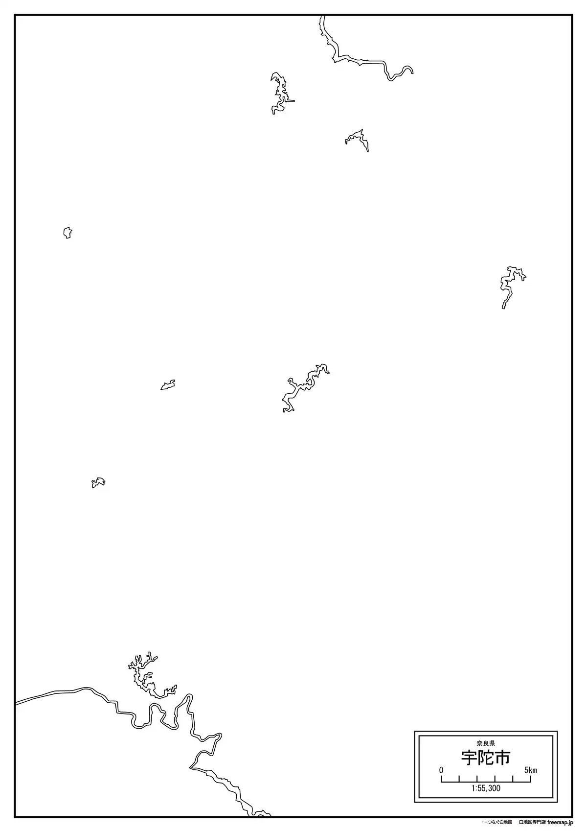 海岸線、川や池のみ記載