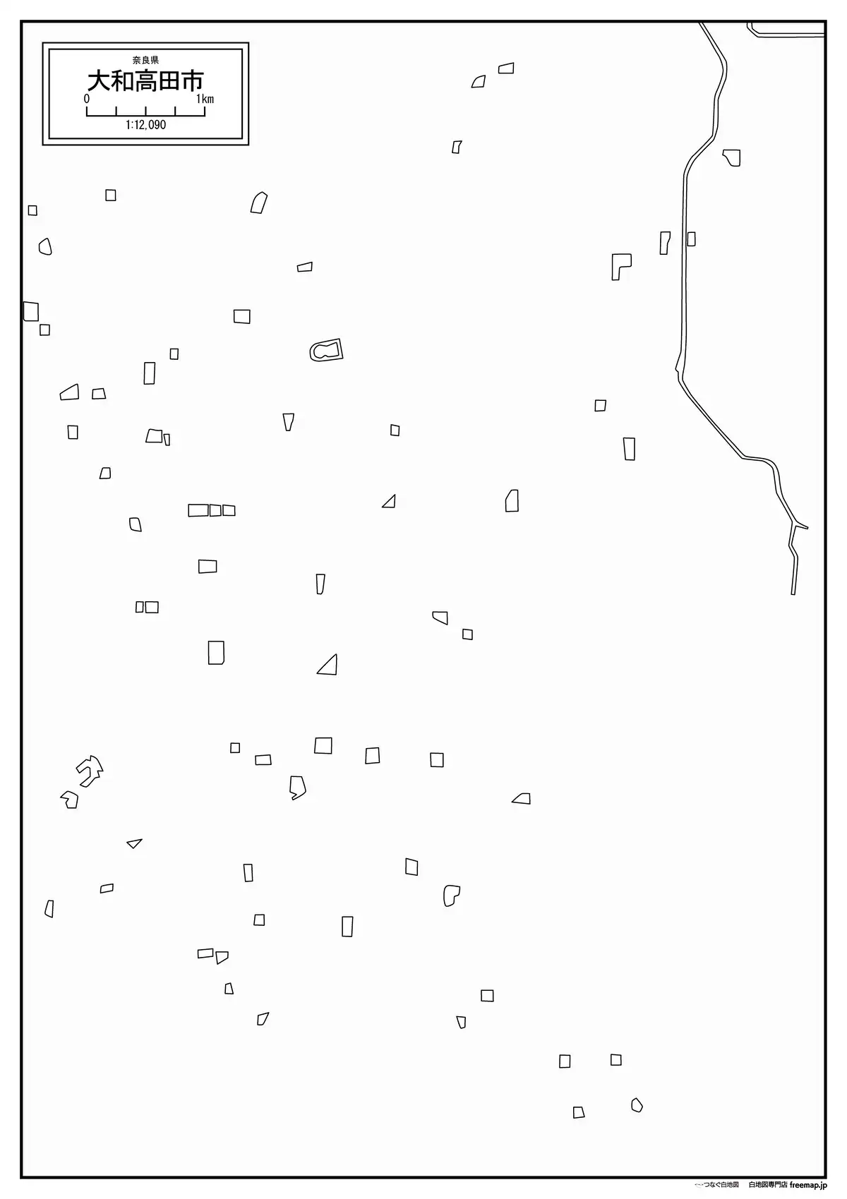 海岸線、川や池のみ記載