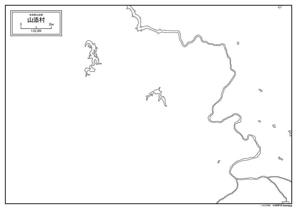 海岸線、川や池のみ記載