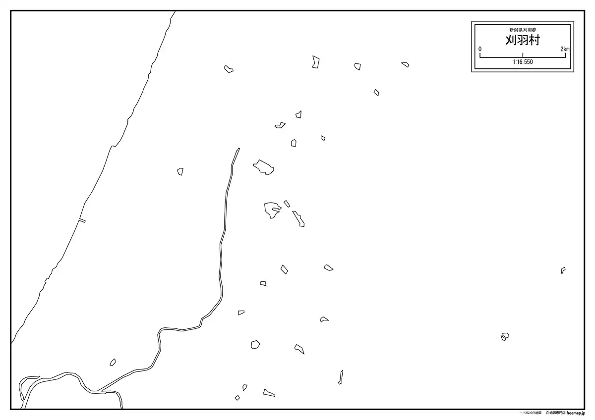 海岸線、川や池のみ記載