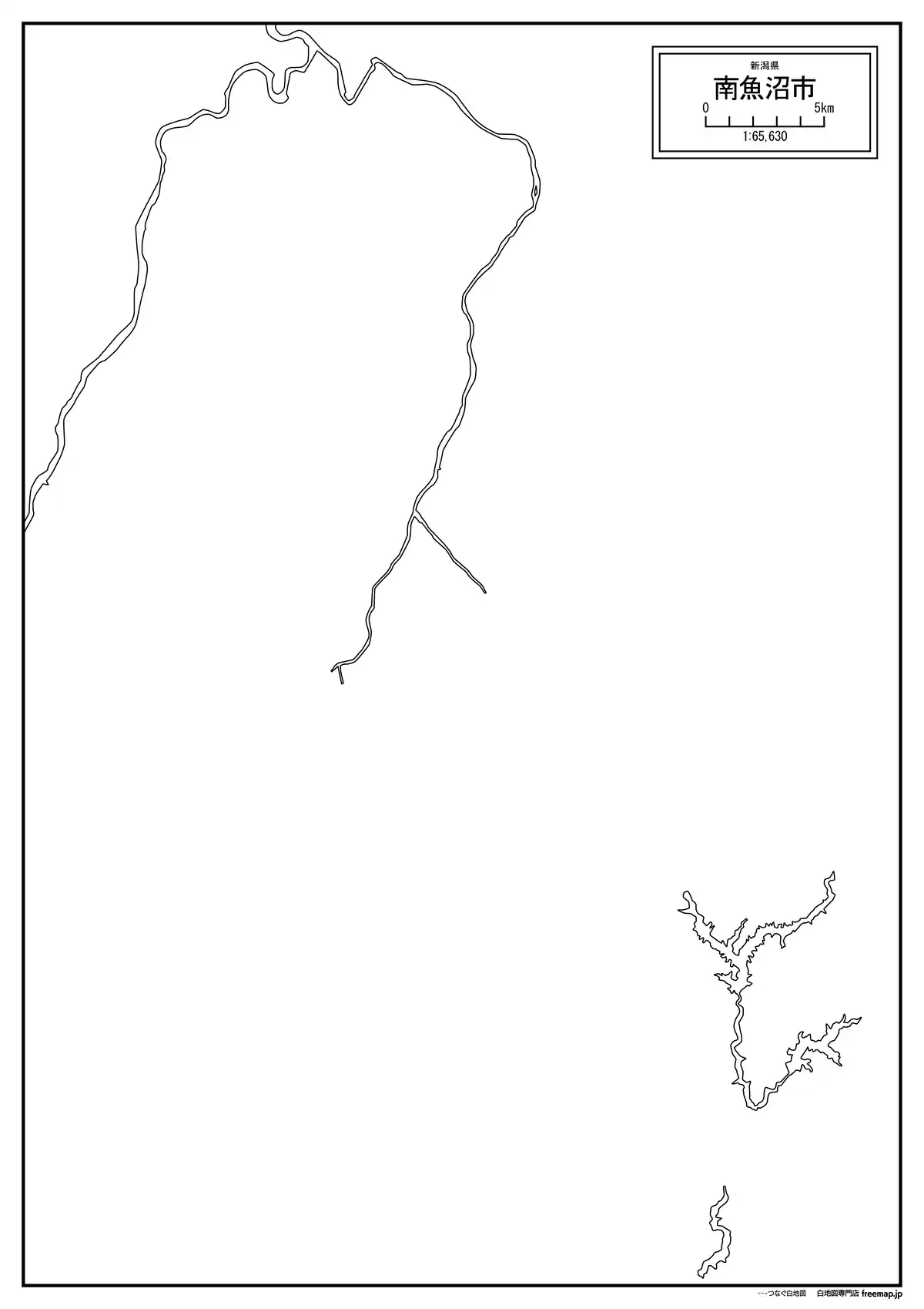 海岸線、川や池のみ記載