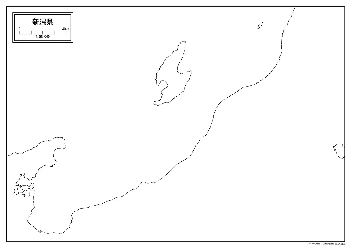 海岸線、川や池のみ記載