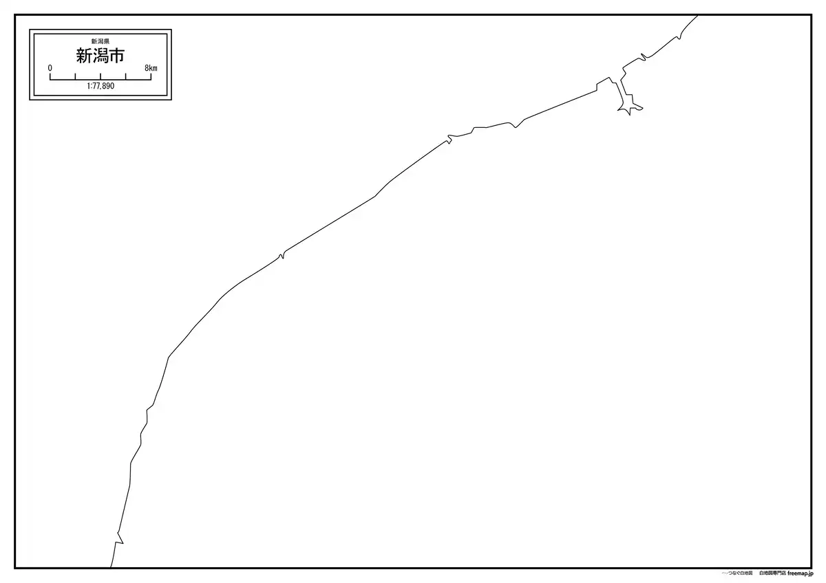 海岸線、川や池のみ記載