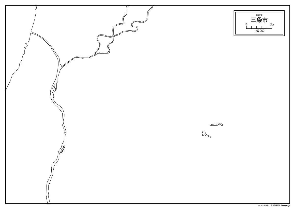海岸線、川や池のみ記載