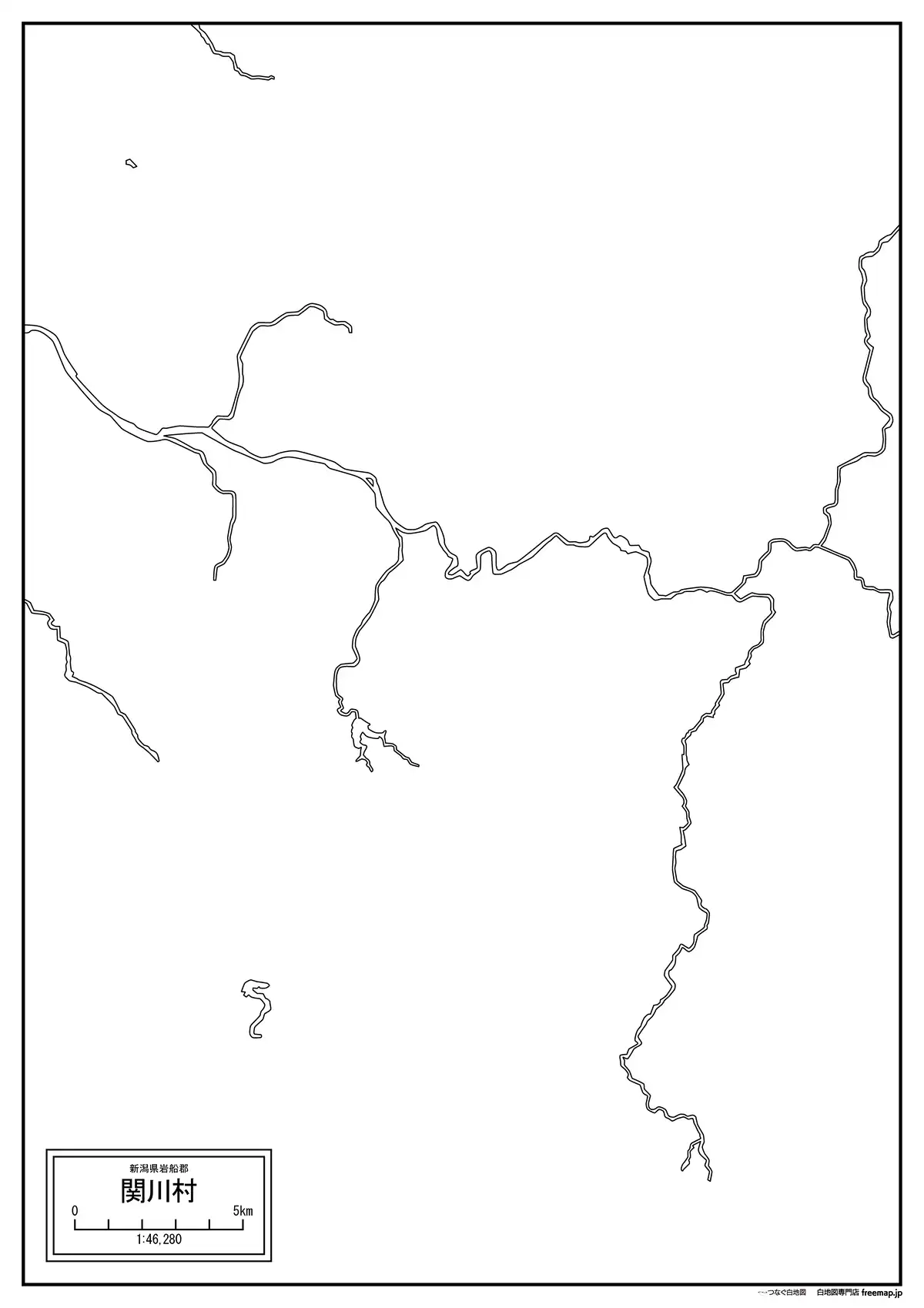 海岸線、川や池のみ記載
