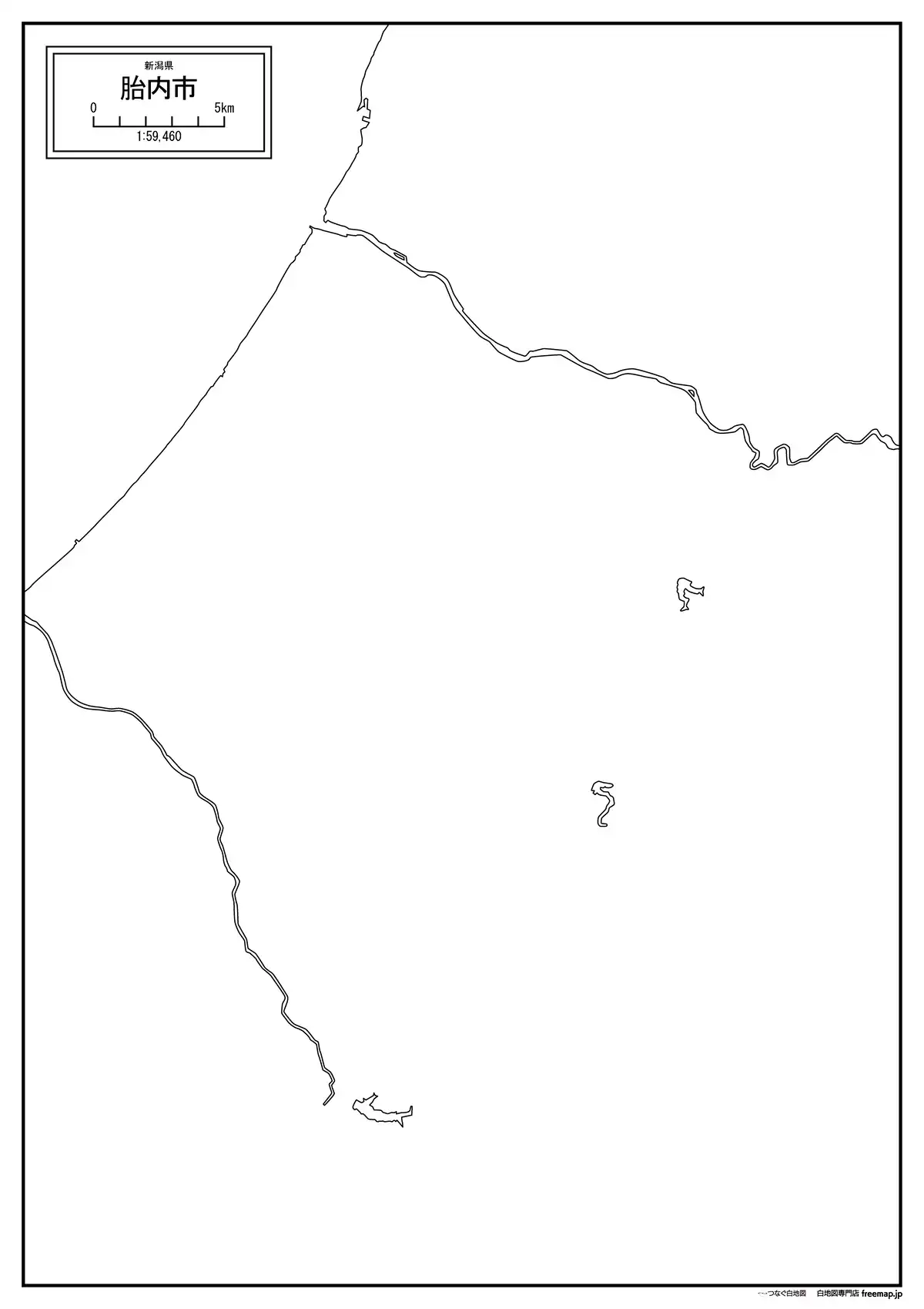 海岸線、川や池のみ記載