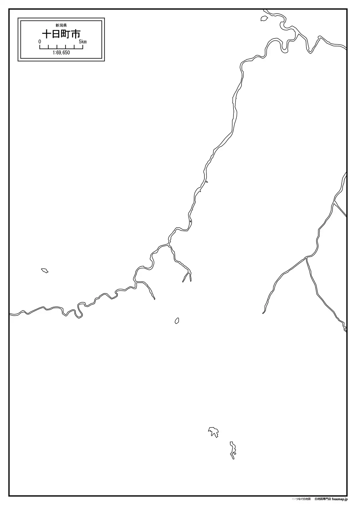 海岸線、川や池のみ記載