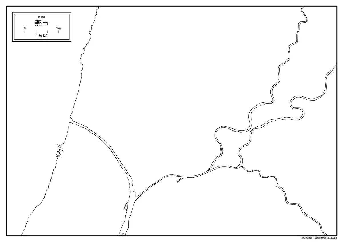 海岸線、川や池のみ記載