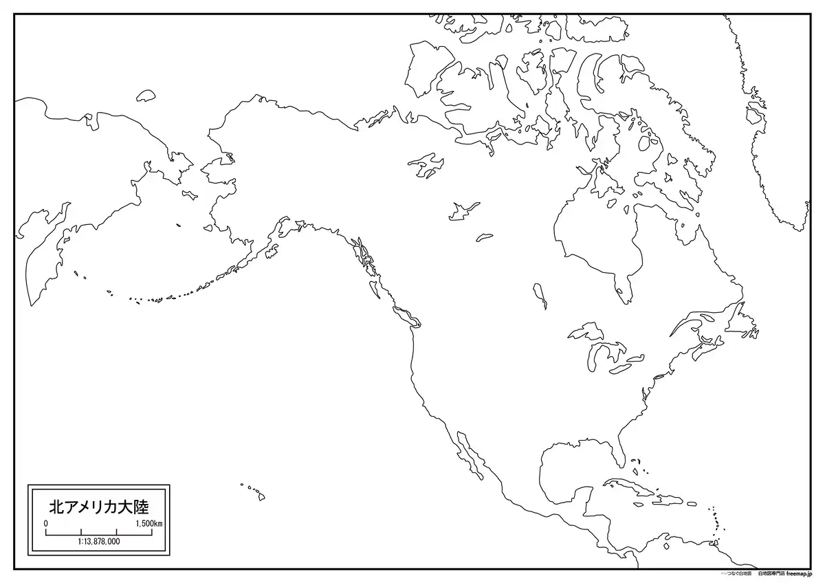 海岸線や川・池のみ記載