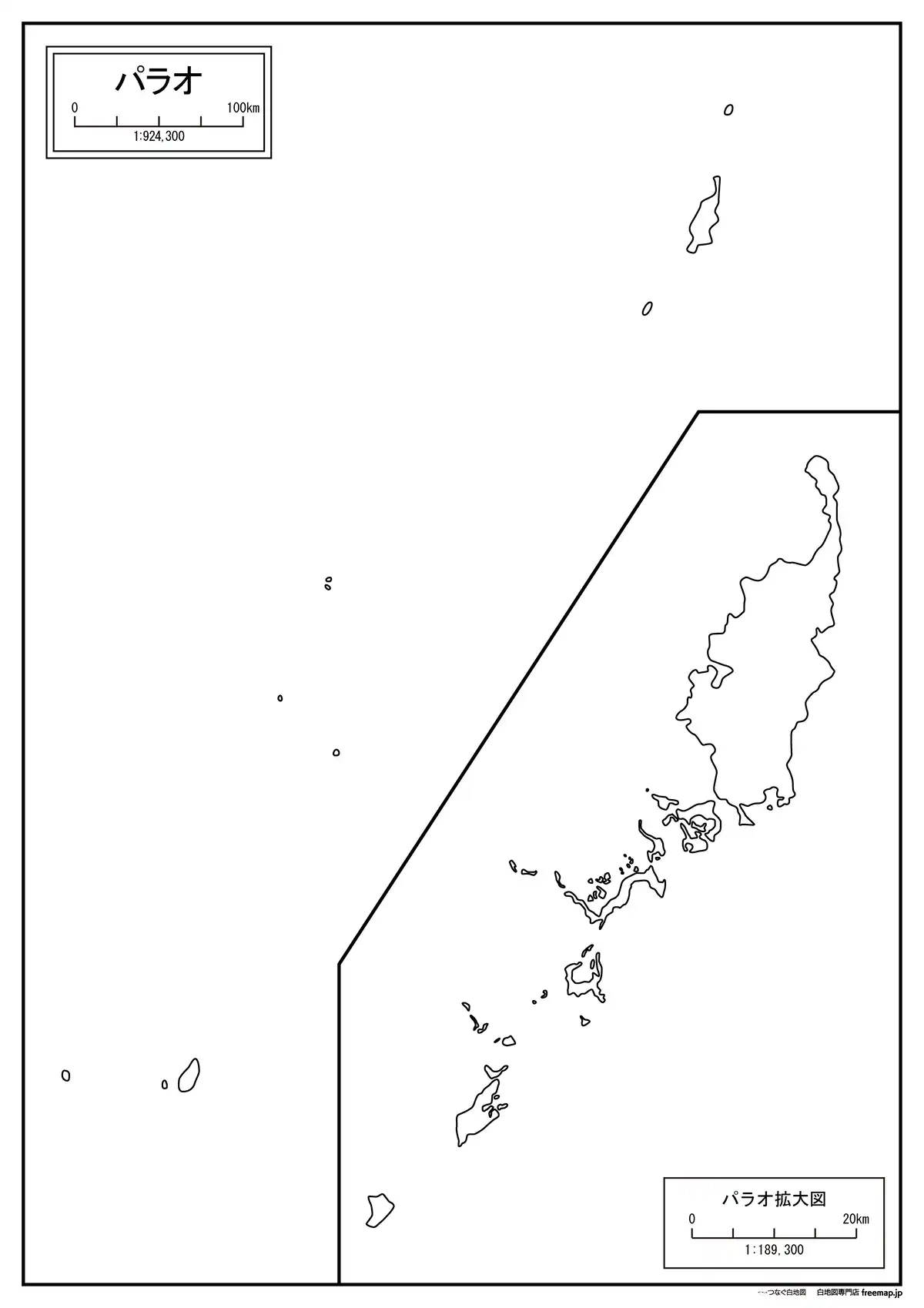 海岸線や川・池のみ記載