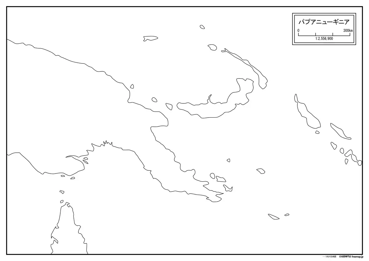 海岸線や川・池のみ記載