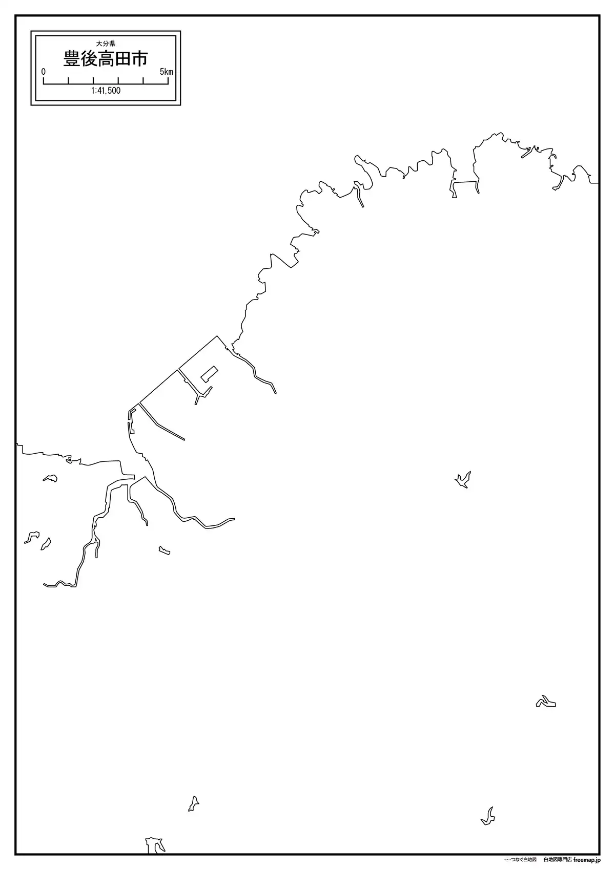 海岸線、川や池のみ記載