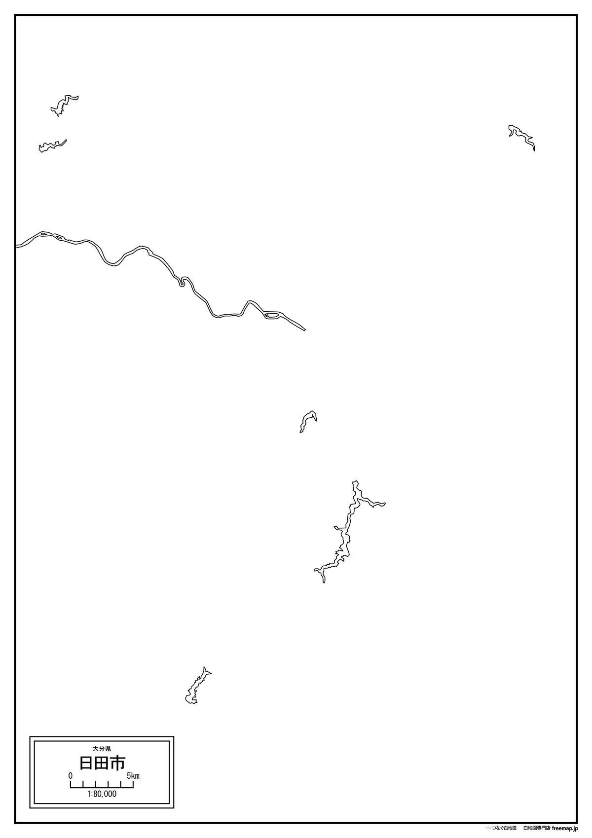 海岸線、川や池のみ記載