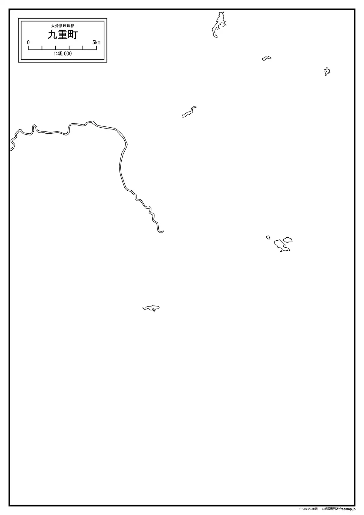 海岸線、川や池のみ記載