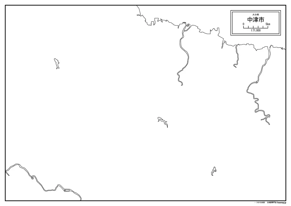 海岸線、川や池のみ記載