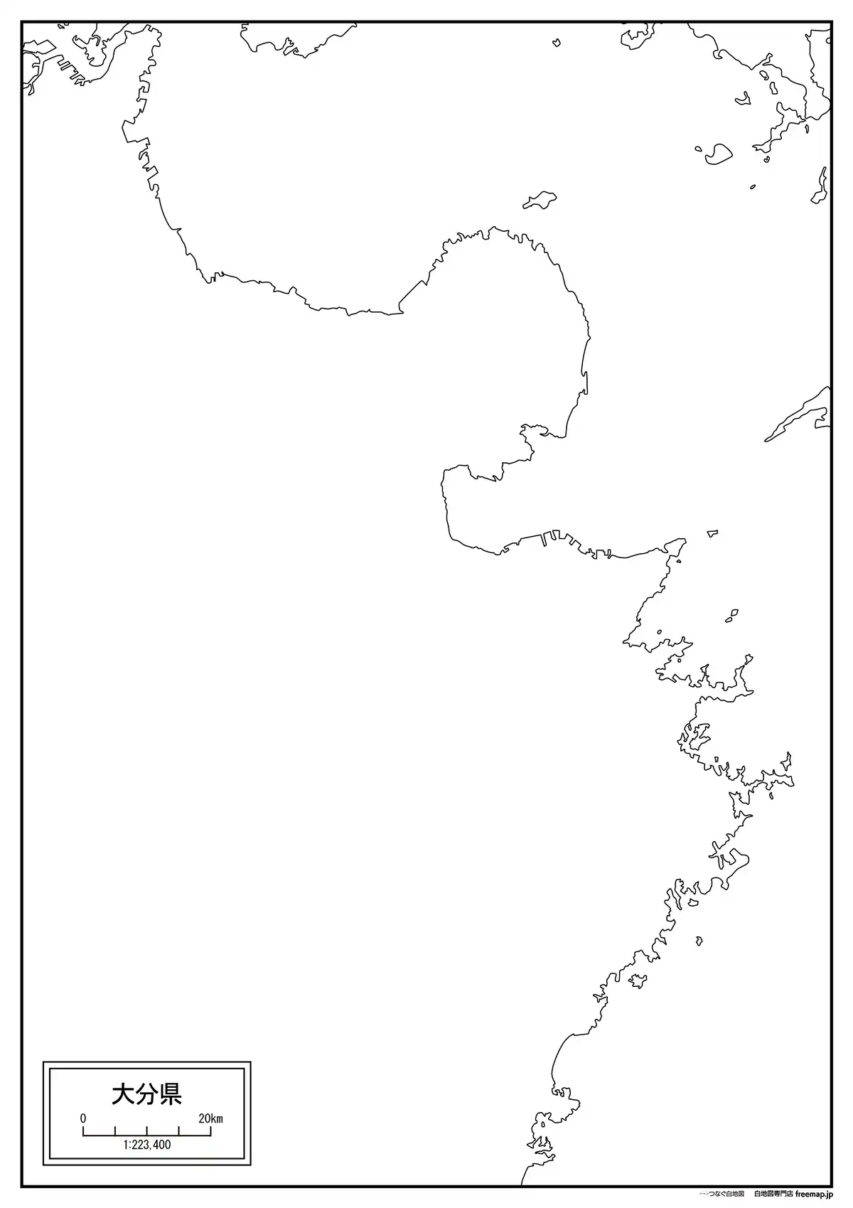 海岸線、川や池のみ記載