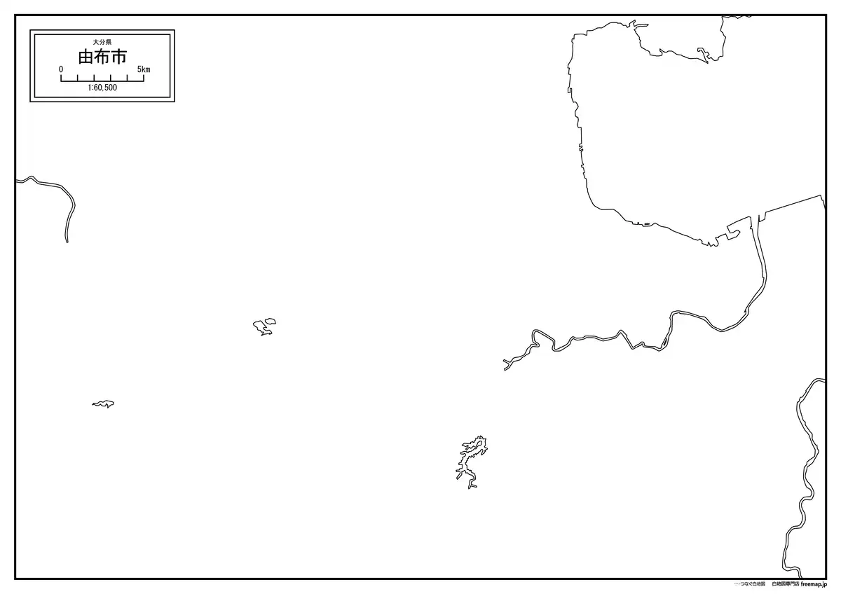 海岸線、川や池のみ記載