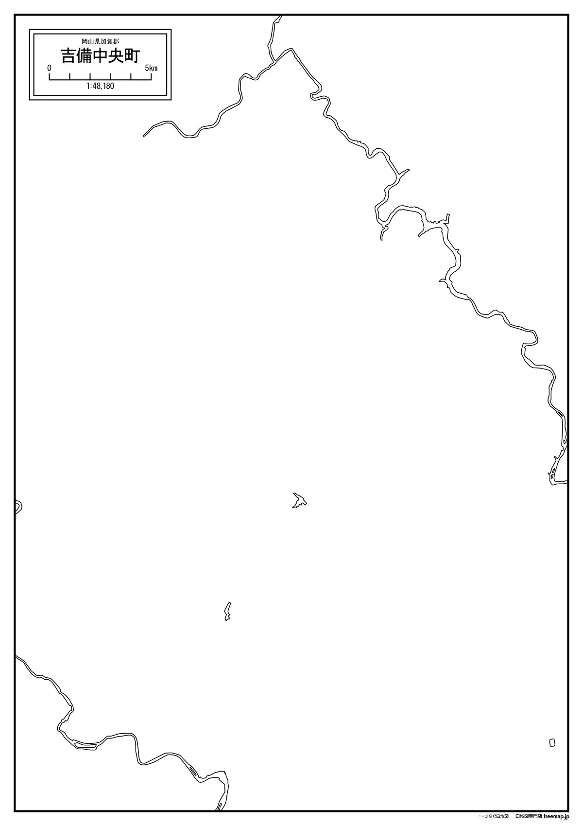 海岸線、川や池のみ記載