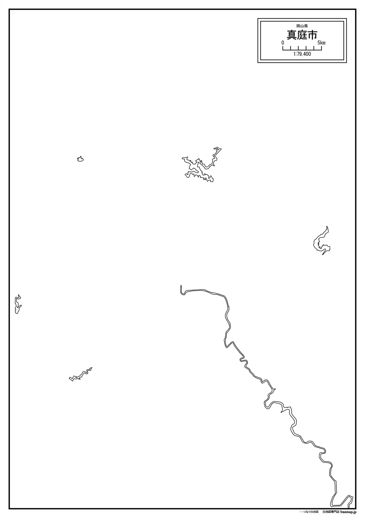 海岸線、川や池のみ記載
