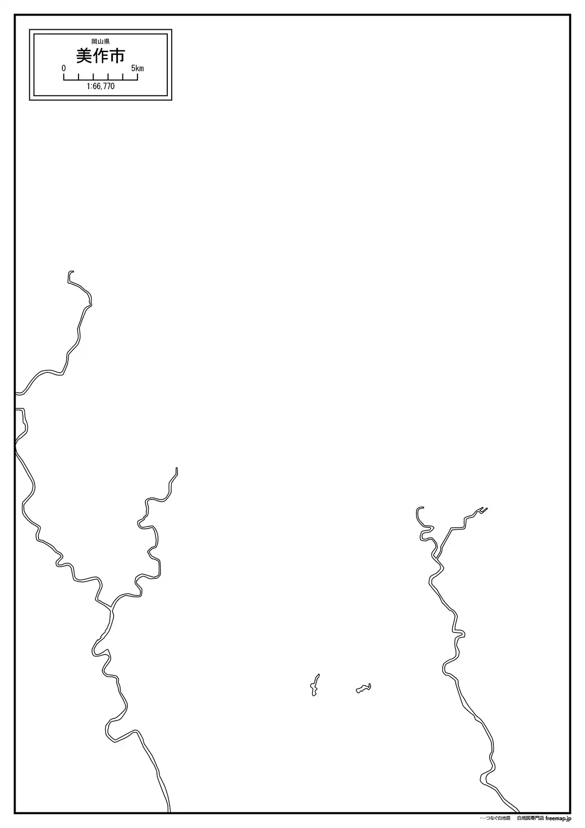 海岸線、川や池のみ記載