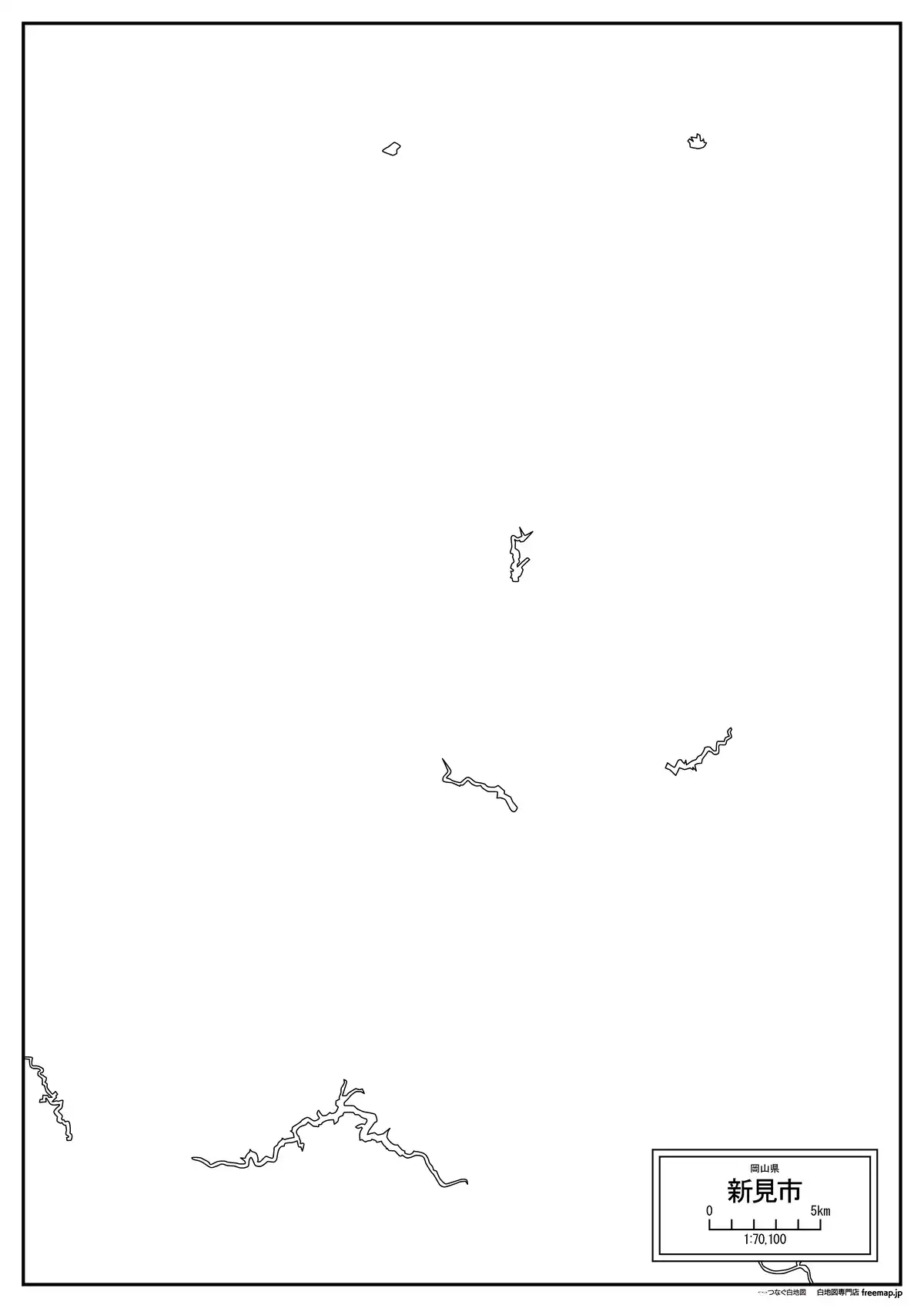 海岸線、川や池のみ記載