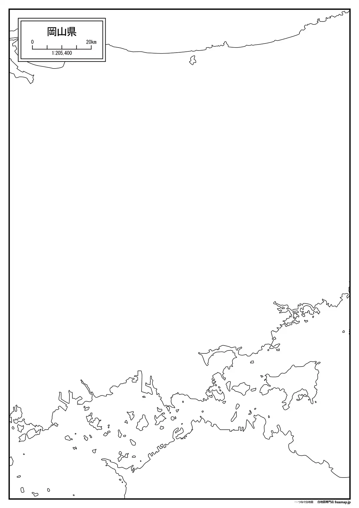 海岸線、川や池のみ記載