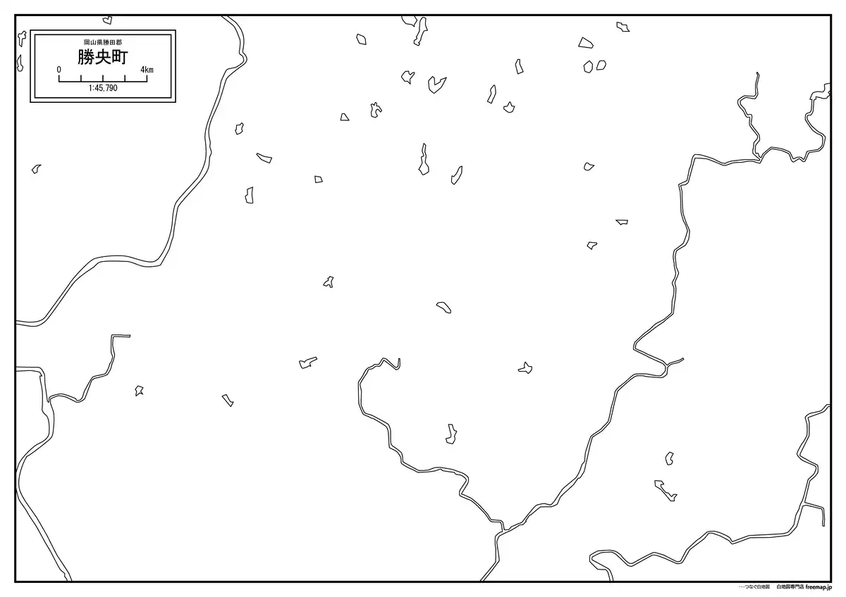 海岸線、川や池のみ記載