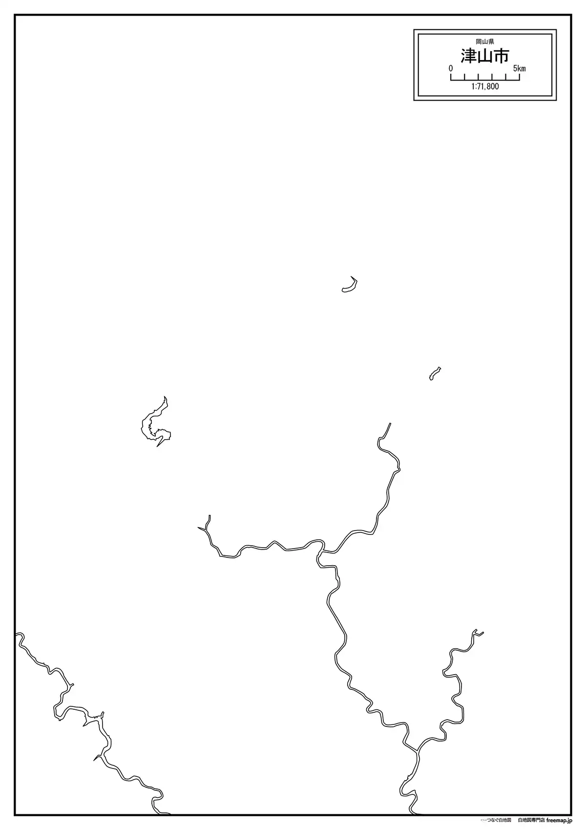 海岸線、川や池のみ記載