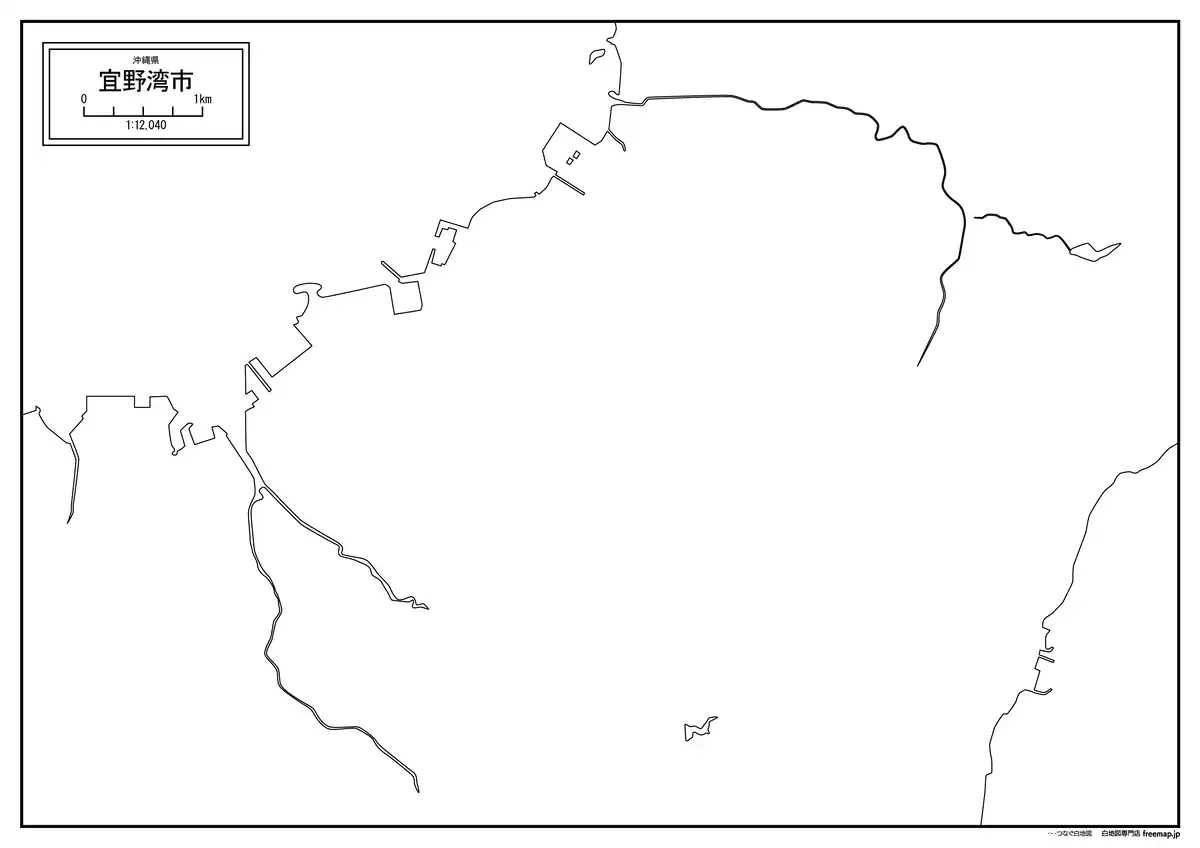 海岸線、川や池のみ記載
