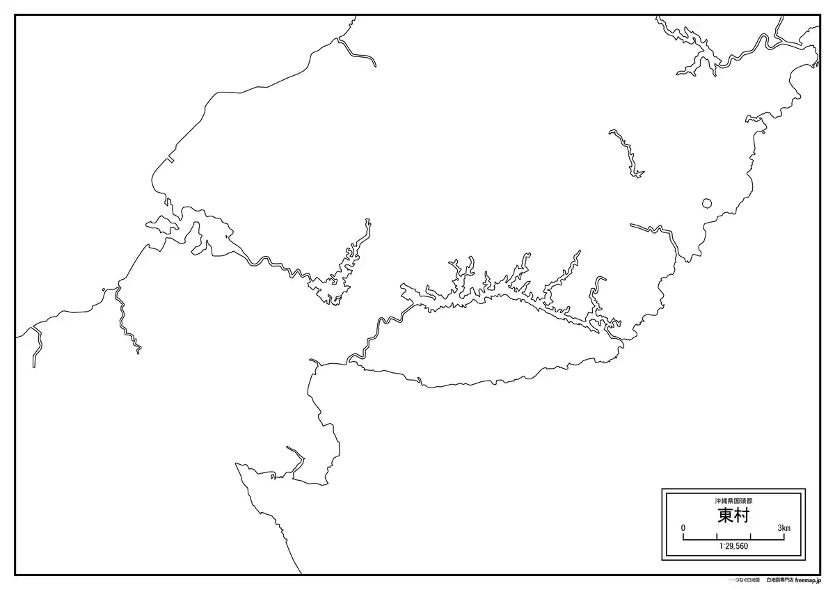 海岸線、川や池のみ記載
