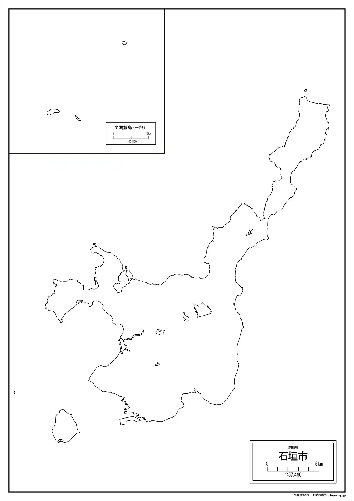 海岸線、川や池のみ記載