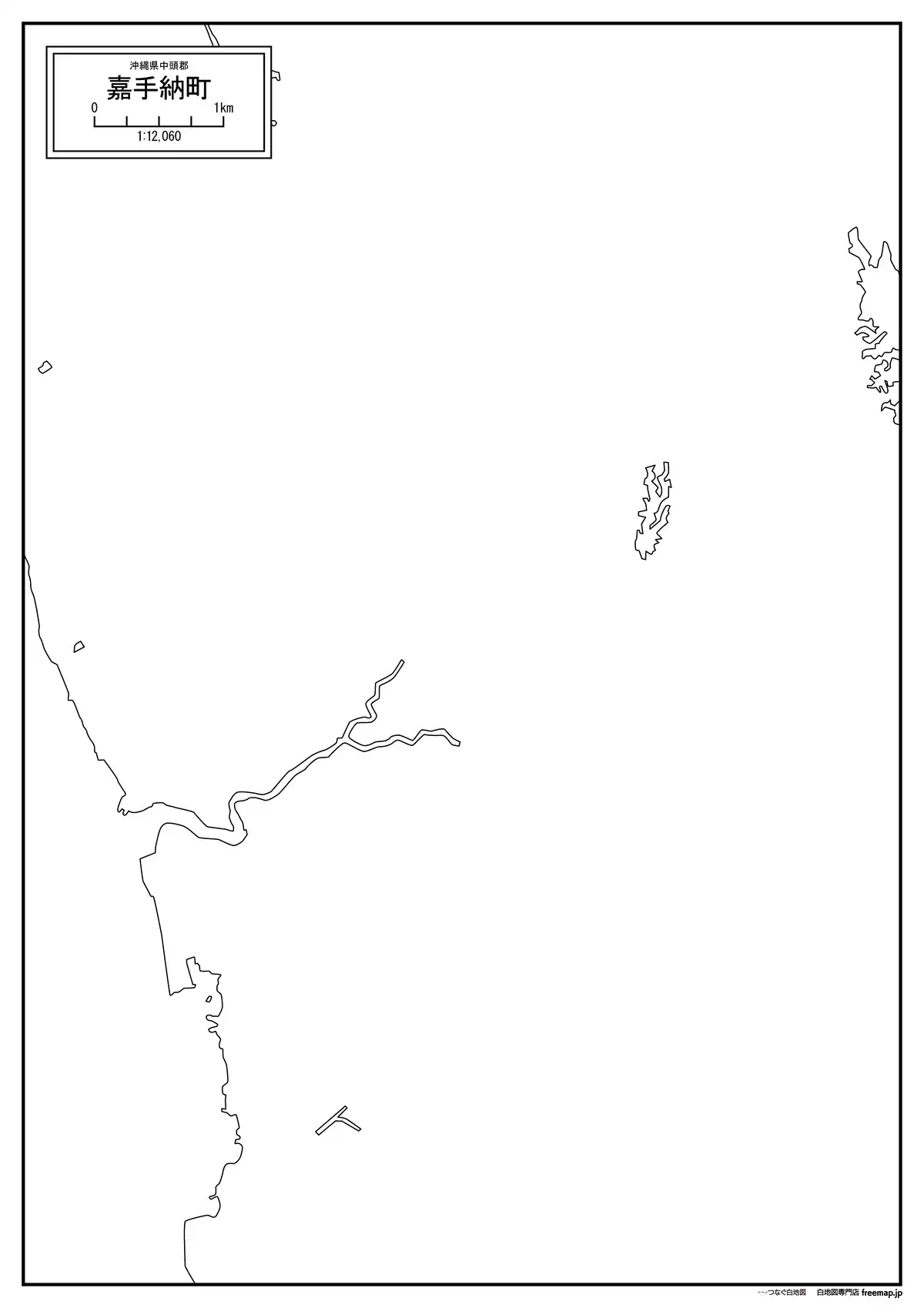 海岸線、川や池のみ記載