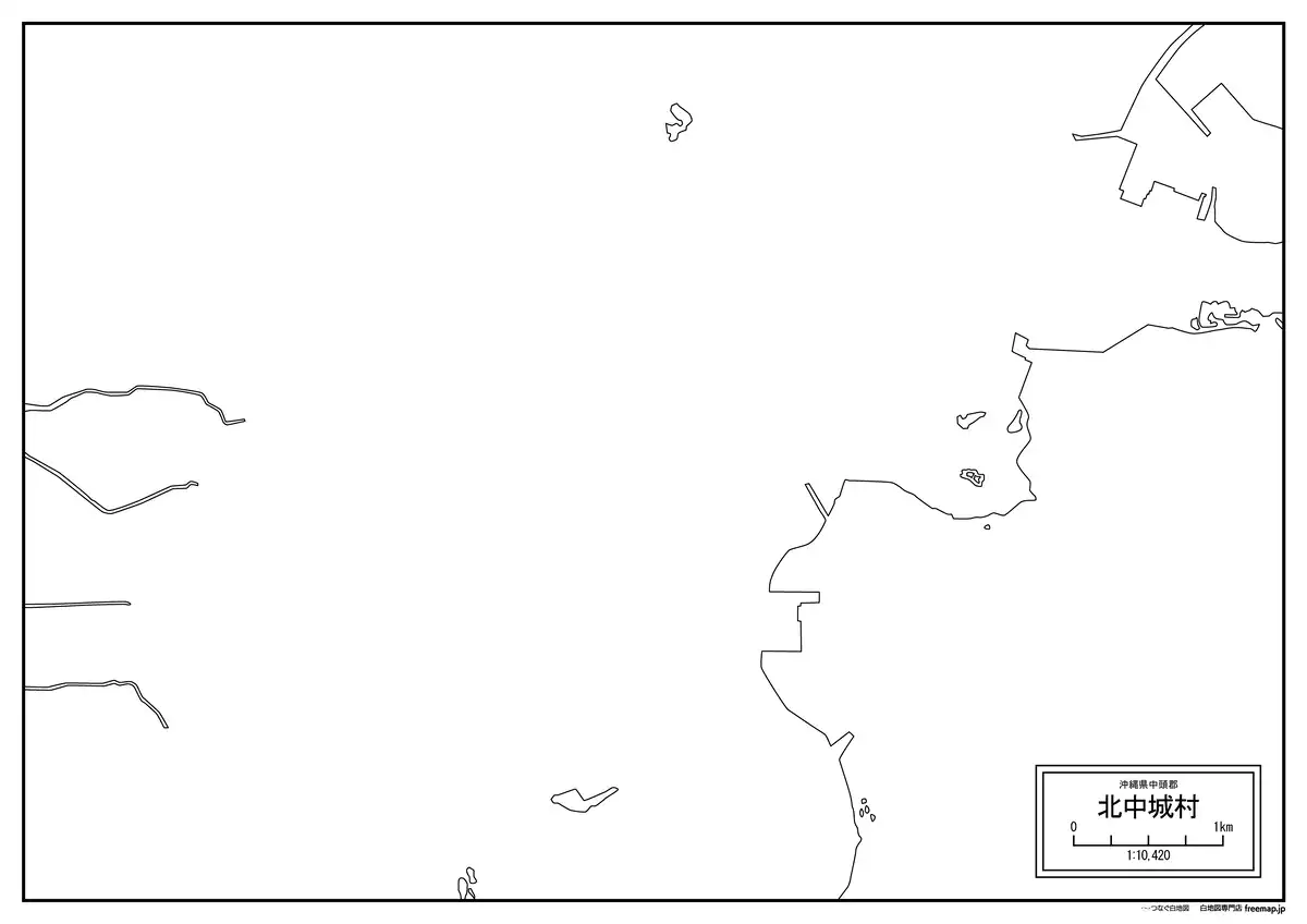 海岸線、川や池のみ記載
