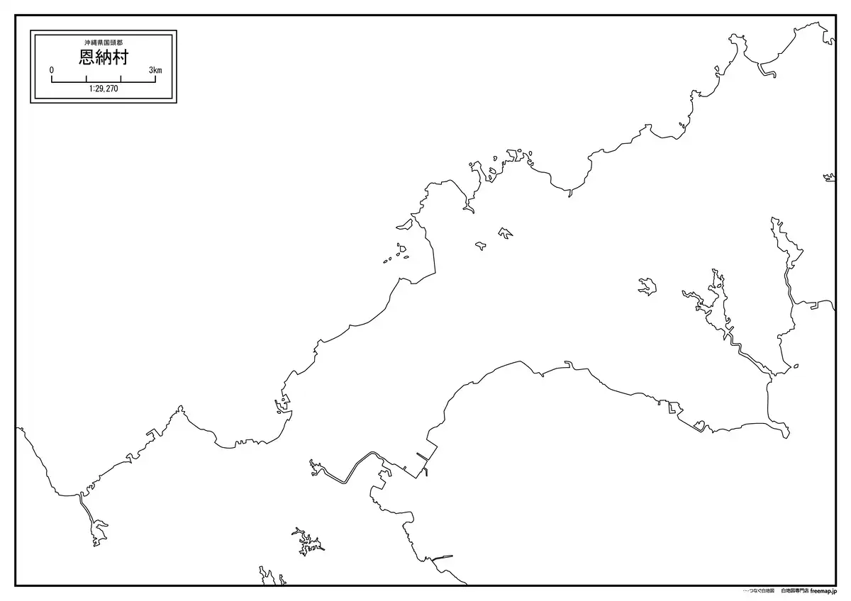 海岸線、川や池のみ記載