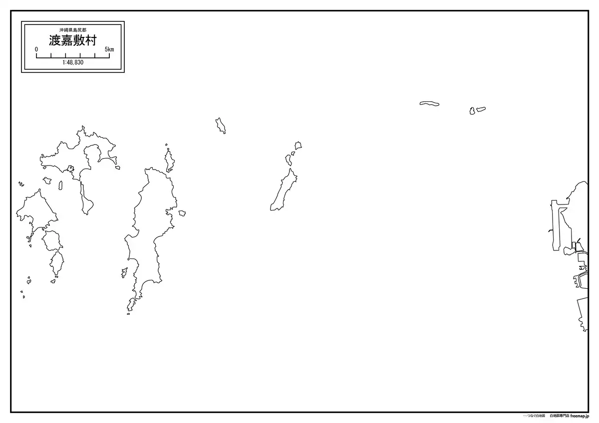 海岸線、川や池のみ記載